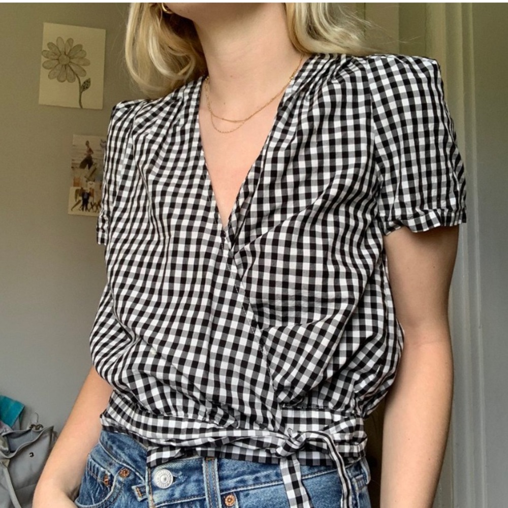 Madewell gingham wrap too